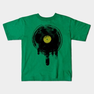 Melting Vinyl Record Kids T-Shirt