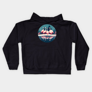 Flamingo Flock Sunset, Love Flamingos Kids Hoodie