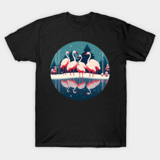 Flamingo Flock Sunset, Love Flamingos T-Shirt