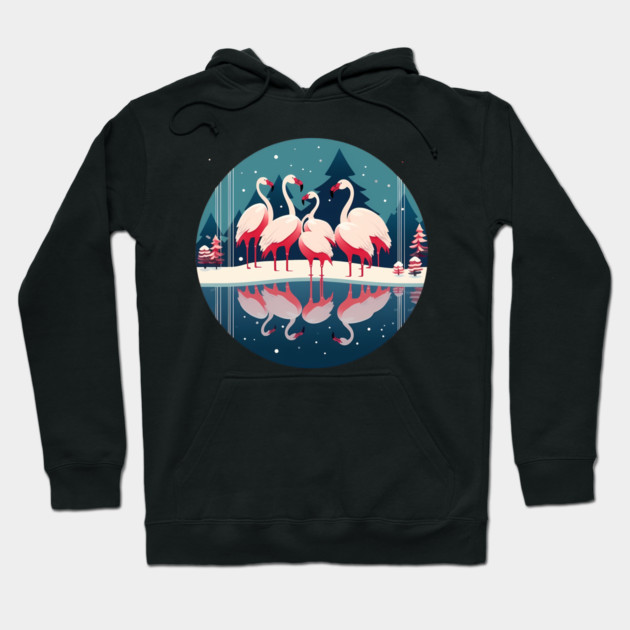 Flamingo Flock Sunset, Love Flamingos Hoodie by logiamerch