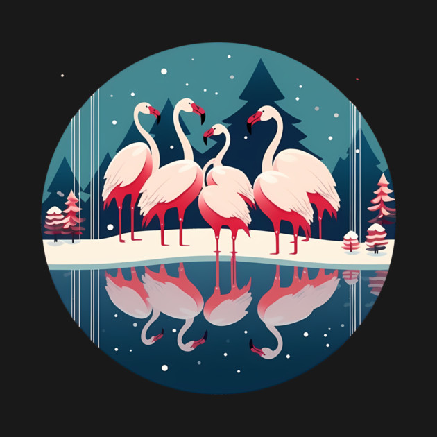 Flamingo Flock Sunset, Love Flamingos by logiamerch