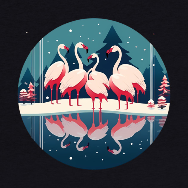 Flamingo Flock Sunset, Love Flamingos by logiamerch