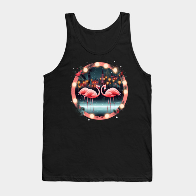 Flamingo Flock Sunset, Love Flamingos Tank Top by logiamerch