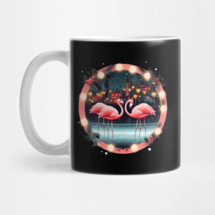 Flamingo Flock Sunset, Love Flamingos Mug