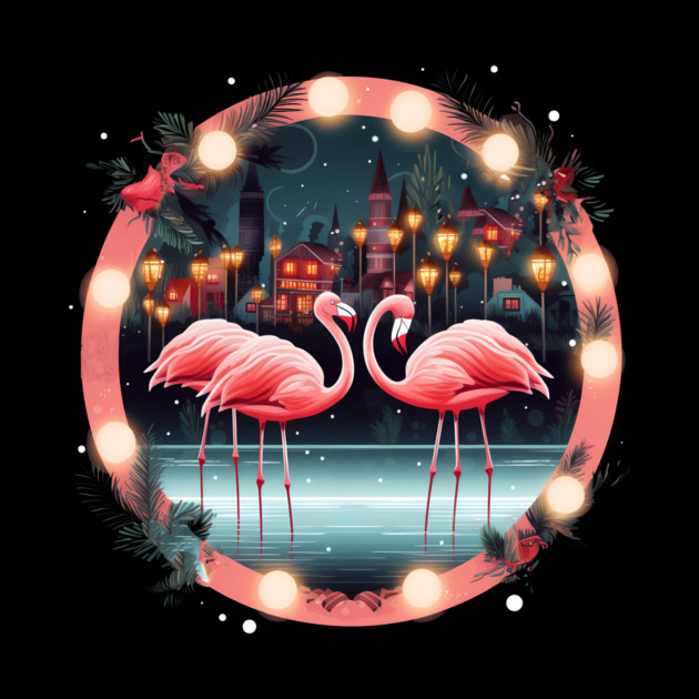 Flamingo Flock Sunset, Love Flamingos by logiamerch