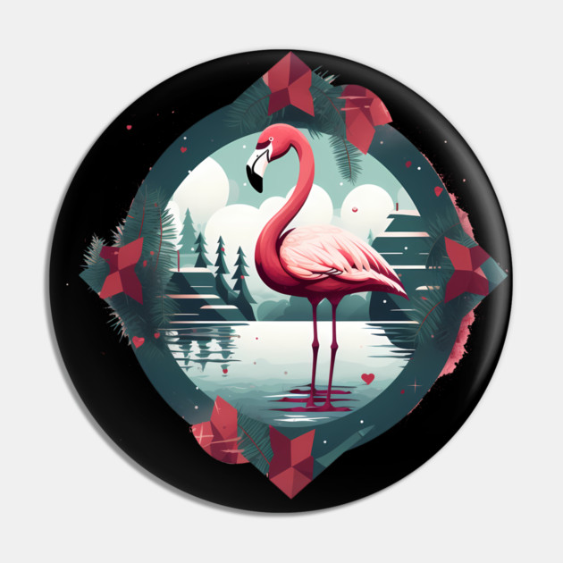 Flamingo Flock Sunset, Love Flamingos Pin by logiamerch