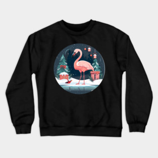 Flamingo Flock Sunset, Love Flamingos Crewneck Sweatshirt