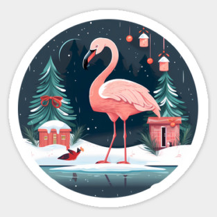 Flamingo Flock Sunset, Love Flamingos Magnet