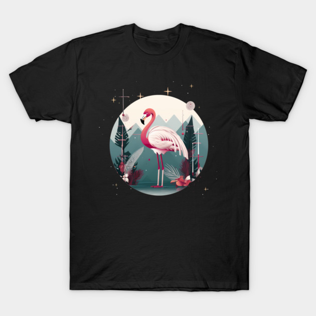 Flamingo Flock Sunset, Love Flamingos T-Shirt by logiamerch