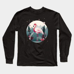 Flamingo Flock Sunset, Love Flamingos Long Sleeve T-Shirt