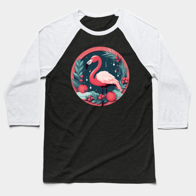 Flamingo Flock Sunset, Love Flamingos Baseball T-Shirt by logiamerch