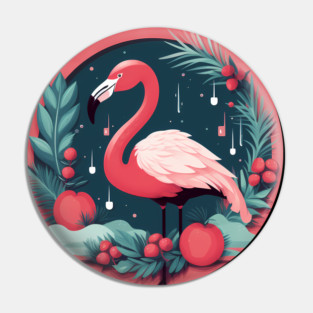 Flamingo Flock Sunset, Love Flamingos Pin