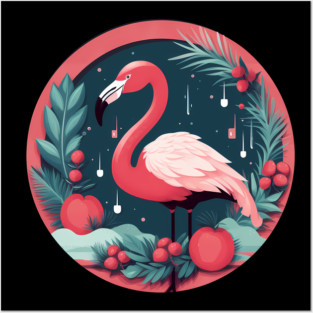 Flamingo Flock Sunset, Love Flamingos Posters and Art