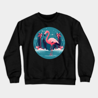Flamingo Flock Sunset, Love Flamingos Crewneck Sweatshirt