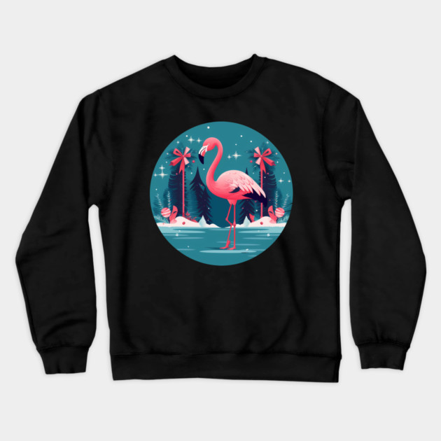 Flamingo Flock Sunset, Love Flamingos Crewneck Sweatshirt by logiamerch