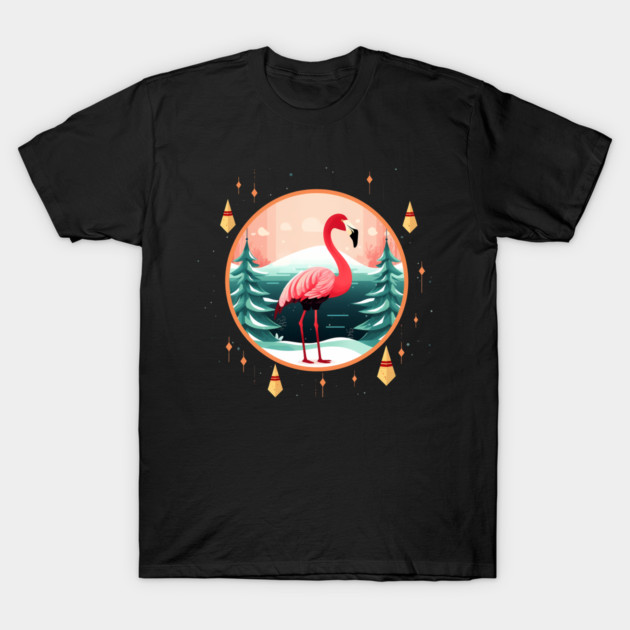 Flamingo Flock Sunset, Love Flamingos T-Shirt by logiamerch