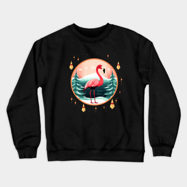 Flamingo Flock Sunset, Love Flamingos Crewneck Sweatshirt by logiamerch