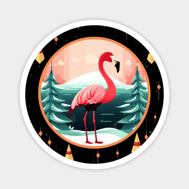 Flamingo Flock Sunset, Love Flamingos Magnet by logiamerch