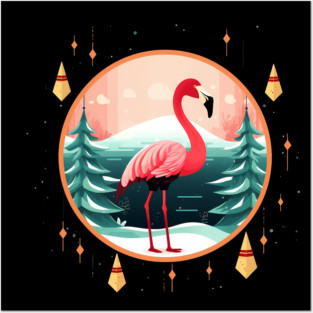 Flamingo Flock Sunset, Love Flamingos Posters and Art