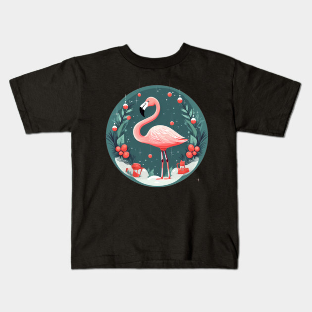 Flamingo Flock Sunset, Love Flamingos Kids T-Shirt by logiamerch