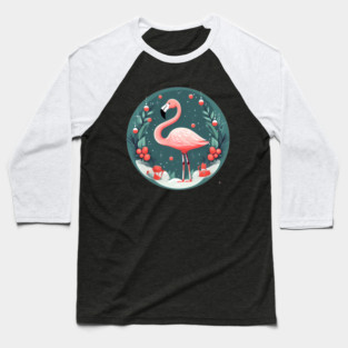 Flamingo Flock Sunset, Love Flamingos Baseball T-Shirt