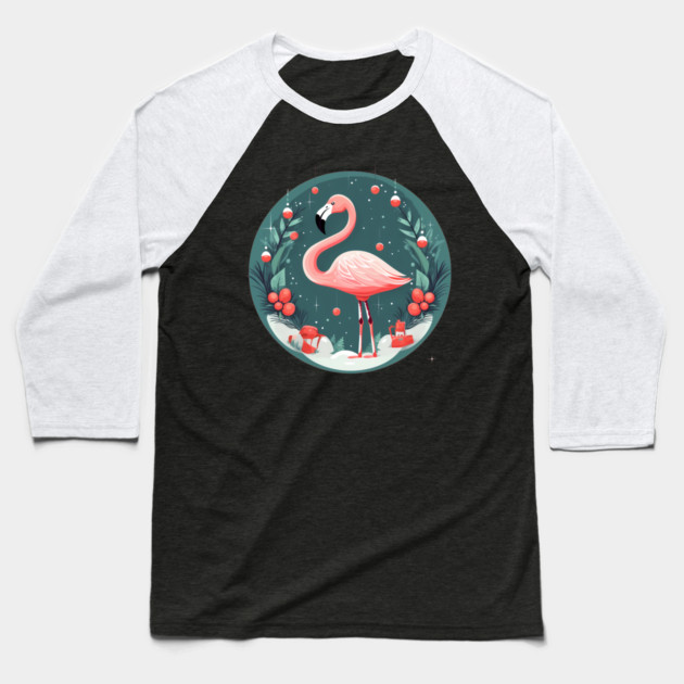Flamingo Flock Sunset, Love Flamingos Baseball T-Shirt by logiamerch