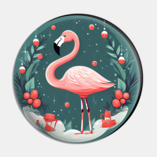 Flamingo Flock Sunset, Love Flamingos Pin