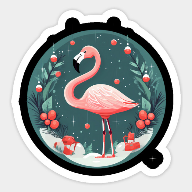 Flamingo Flock Sunset, Love Flamingos Sticker by logiamerch