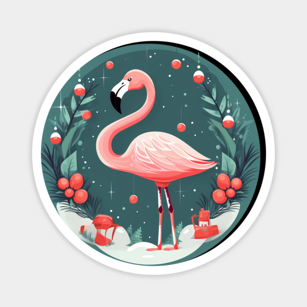Flamingo Flock Sunset, Love Flamingos Magnet by logiamerch