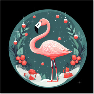 Flamingo Flock Sunset, Love Flamingos Posters and Art