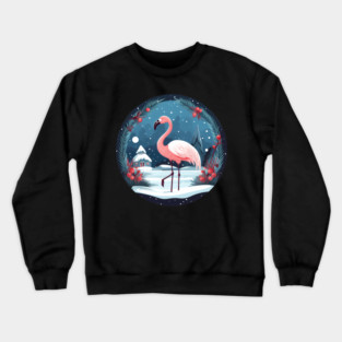 Flamingo Flock Sunset, Love Flamingos Crewneck Sweatshirt