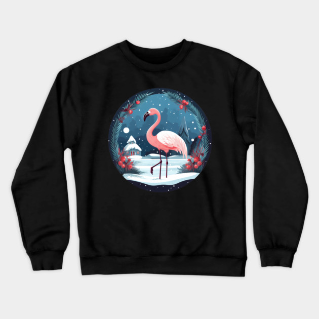 Flamingo Flock Sunset, Love Flamingos Crewneck Sweatshirt by logiamerch