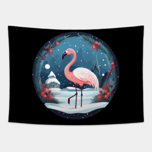 Flamingo Flock Sunset, Love Flamingos Tapestry