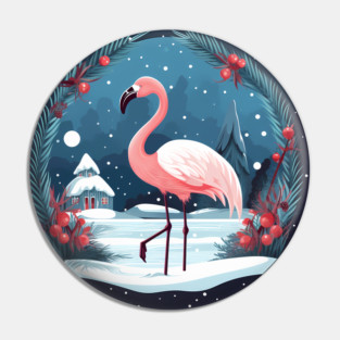 Flamingo Flock Sunset, Love Flamingos Pin