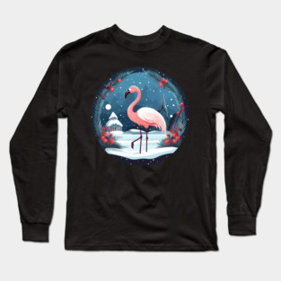 Flamingo Flock Sunset, Love Flamingos Long Sleeve T-Shirt