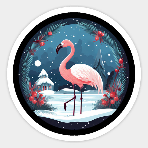 Flamingo Flock Sunset, Love Flamingos Sticker by logiamerch