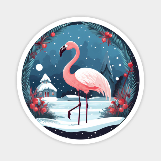 Flamingo Flock Sunset, Love Flamingos Magnet by logiamerch