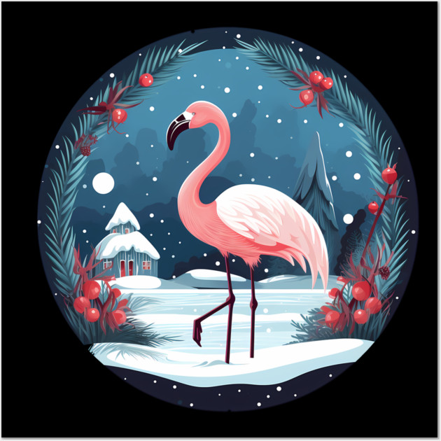 Flamingo Flock Sunset, Love Flamingos Wall Art by logiamerch