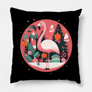 Flamingo Flock Sunset, Love Flamingos Pillow