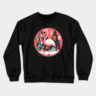 Flamingo Flock Sunset, Love Flamingos Crewneck Sweatshirt