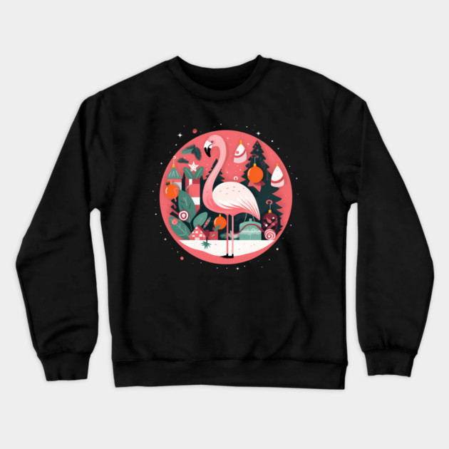 Flamingo Flock Sunset, Love Flamingos Crewneck Sweatshirt by logiamerch