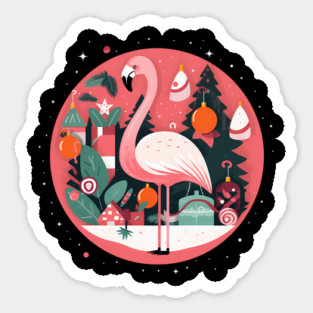 Flamingo Flock Sunset, Love Flamingos Sticker