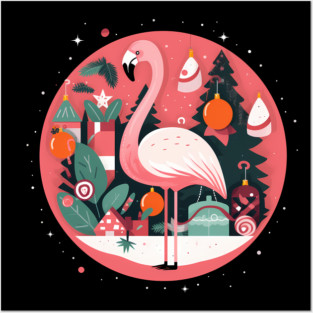 Flamingo Flock Sunset, Love Flamingos Posters and Art