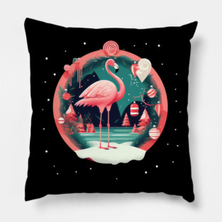 Flamingo Flock Sunset, Love Flamingos Pillow