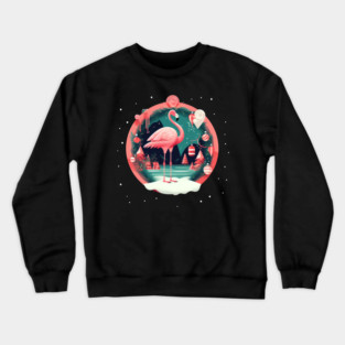 Flamingo Flock Sunset, Love Flamingos Crewneck Sweatshirt