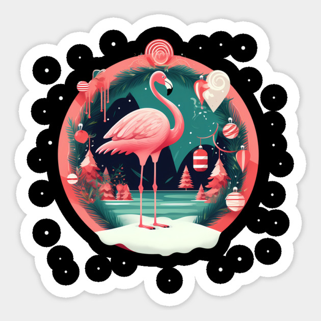 Flamingo Flock Sunset, Love Flamingos Sticker by logiamerch