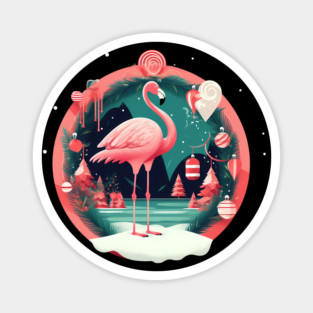 Flamingo Flock Sunset, Love Flamingos Magnet
