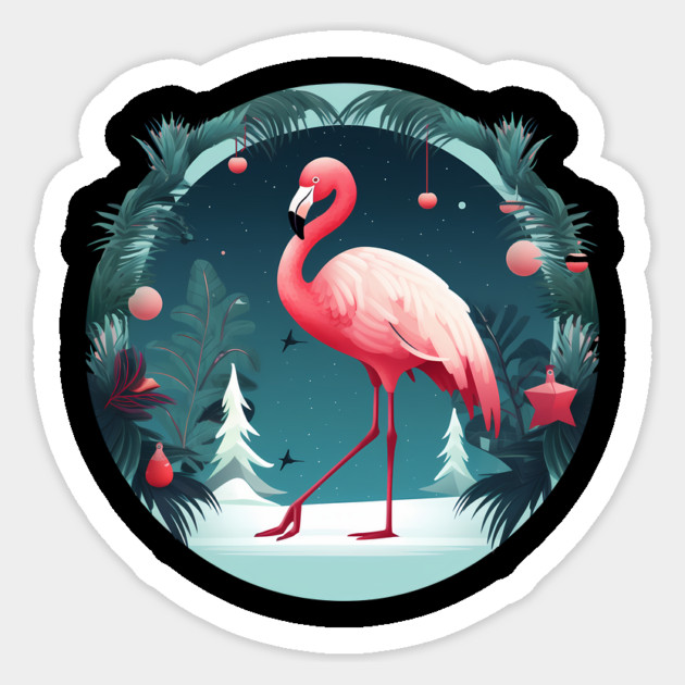 Flamingo Flock Sunset, Love Flamingos Sticker by logiamerch