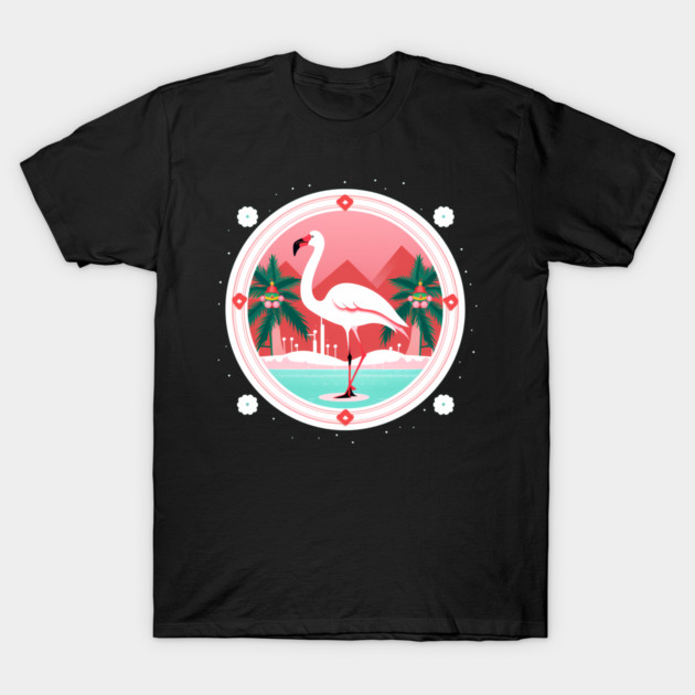 Flamingo Flock Sunset, Love Flamingos T-Shirt by logiamerch