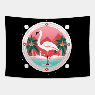 Flamingo Flock Sunset, Love Flamingos Tapestry